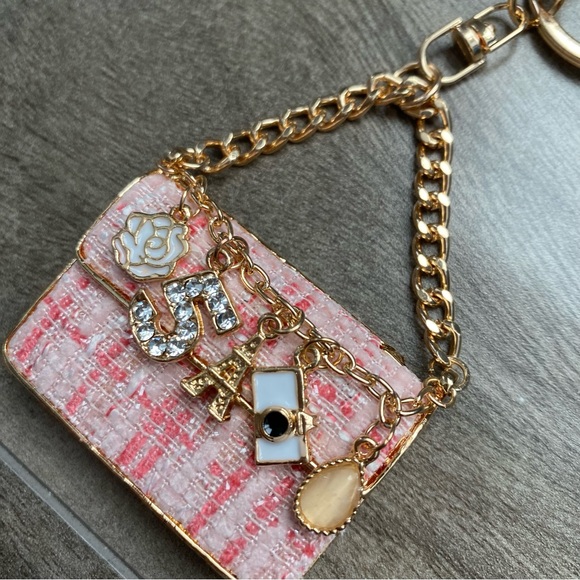 NEW Pink Purse Shape Decorative Bag Charm / Keychain - Non-Branded - Picture 2 of 4